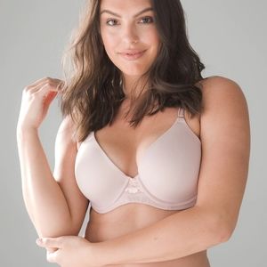 SOMA Embraceable Lace Perfect Coverage Racerback Bra 40D Pink Sexy Tee Shirt